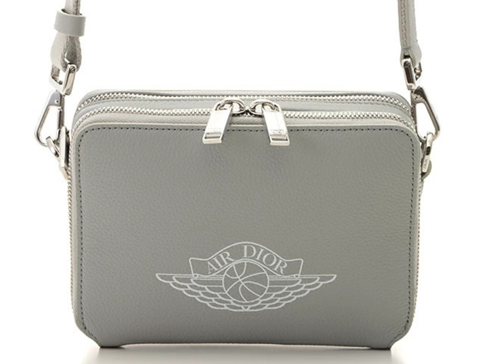 Christian Dior AIR Leather Shoulder Bag Gray
